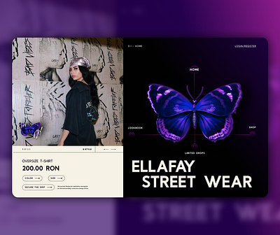 Urban Elevation: EllaFay Streetwear Collection dark design designer digitaldesign fashion holistic menswear shop store ui ux web webdesign womenswear