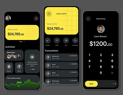 Finance Application branding design typography ui ui ux uidesign ux uxui