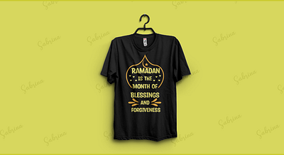 Ramadan Text Based T-shirt Design apparel blessings cloth clothing fabric fast fasting forgiveness inspirational message motivational quote ramadan shirt ramadan style sacrifice siam style t shirt text textile