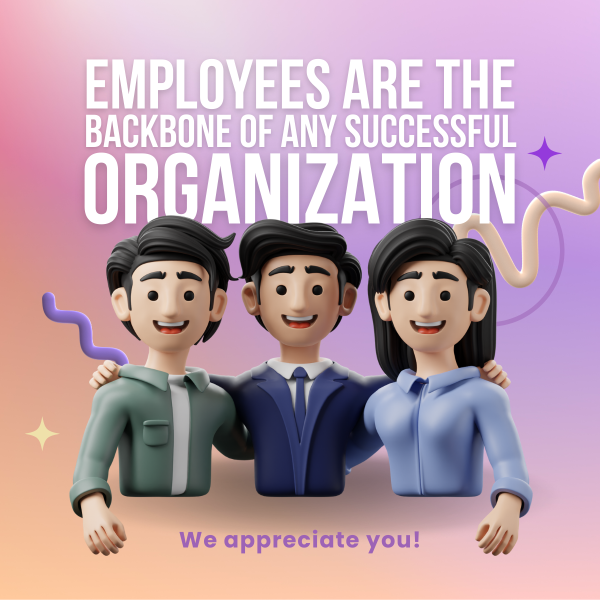 1st March Employee Appreciation Day 3d branding design