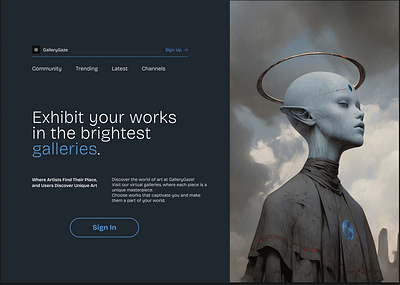 GalleryGaze - your virtual art world graphic design ui