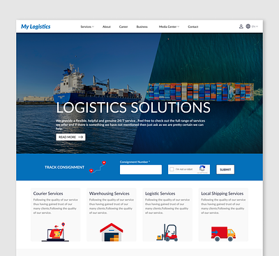 My Logistic Website block chain delivery delivery service freight herosection landing page logistic service logistic solution logistic website logistics package shipment shipping tracking shipping website transportation ui ux web design website