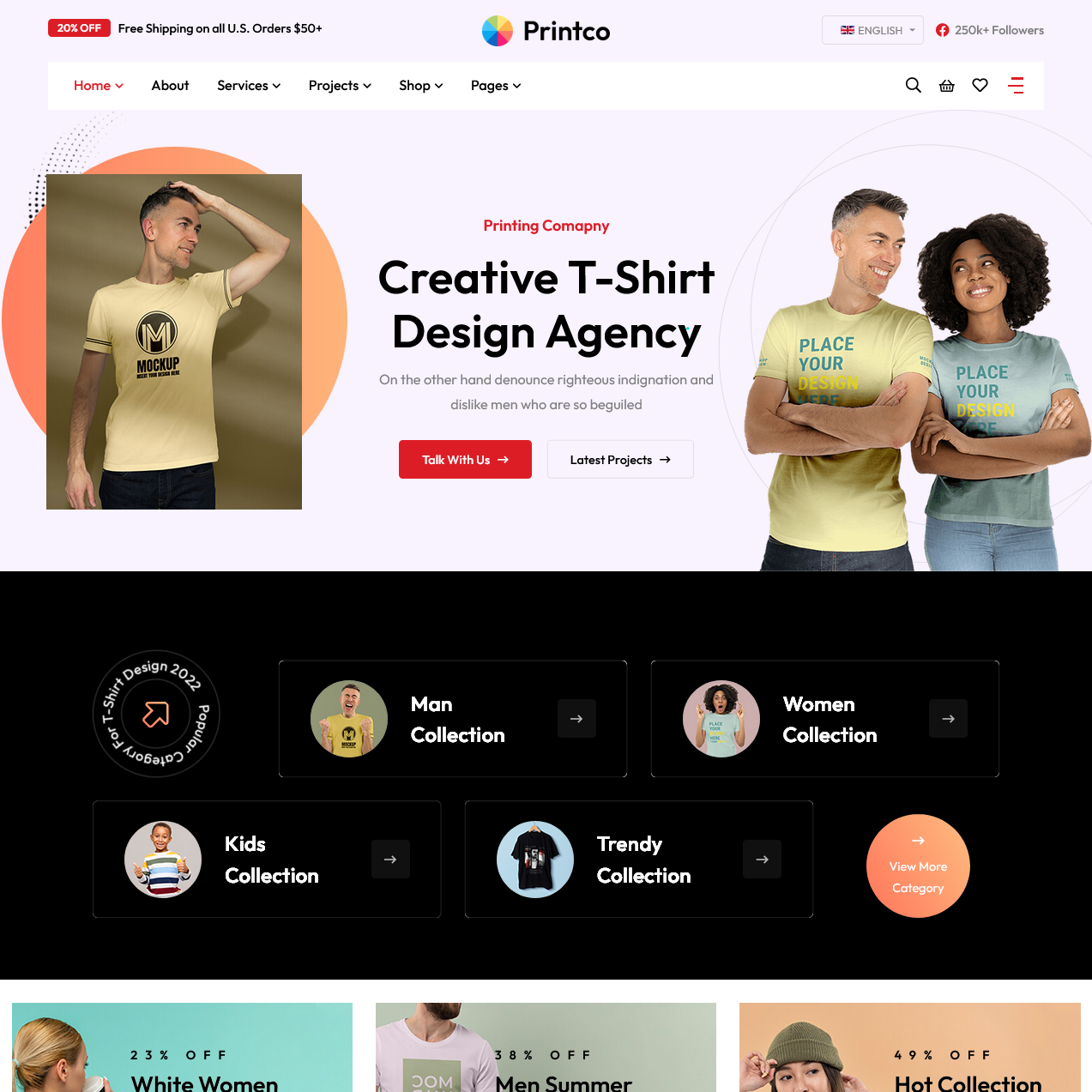 Printco - Joomla 5 Printing Company & Services Template design graphic design joomla joomla5 logo press printing printing press tshirt