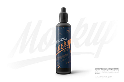 Black Plastic Bottle Mockup 60ml 3d animation branding graphic design logo mock up mockup package packaging ui vitamin