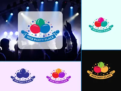 Nice Party Place Modern Custom Logo Design branding identity creative logo design illustrator design logo logo design partyplanning unique logo design