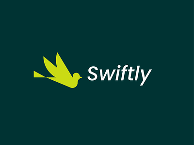 swiftly agility bird delivery dynamic fly logo speed swift tech