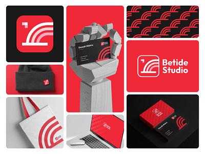 Betide Studio Branding betide branding design game dev game studio graphic design logo design logo mark minimal logo minimalist studio branding studio logo tide logo