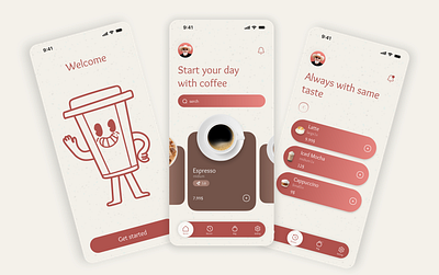 coffee shop ui