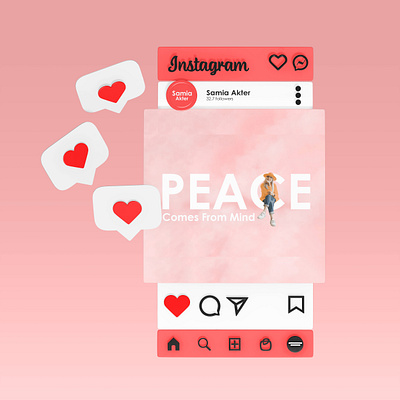 Social Media Post - Peace advertising branding design graphic design illustrator instagram peace photoshop social media