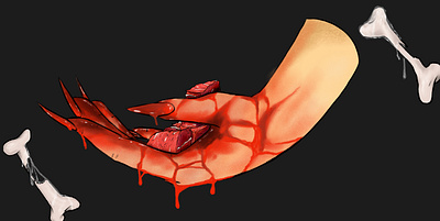 Sorry! I Bite - book cover book cover book cover art concept gore horror illustration illustrator procreate semirealism