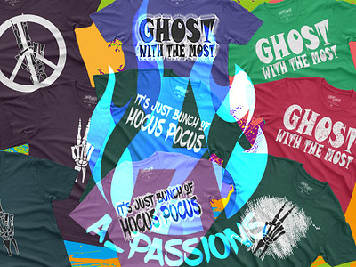 Spooktacular T-Shirt Designs for Halloween digital illustration dribbble inspiration dribbble pro dribbble shots flat design freelance design graphic design hand lettering logo design minimalism pattern design retro streetwear t shirt design tee shirt artwork texture design tshirt illustration typography vector design vintage