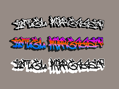 "INTEL AGRESSIF" Graffiti Logotype Cont'd. branding grafffiti graphic design logotype photoshop