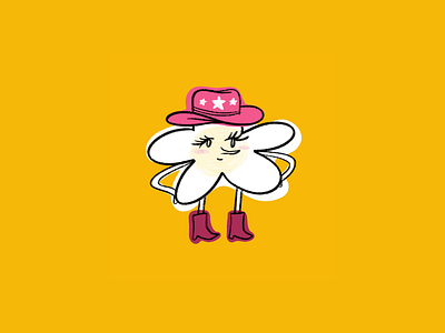 Cowgirlie animation cowgirl flower illustration procreate