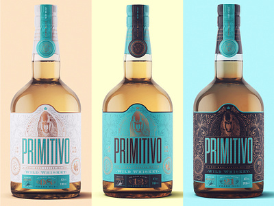 PRIMITIVO - WILD WHISKEY branding graphic design illustration lettering logo packaging