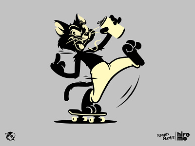 Weekend! cat character design graphics illustration skateboarding t shirt design tee design vector vector design