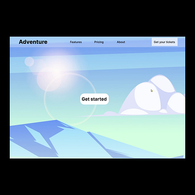 Landing Page - Simple parallax effect adventure animation branding motion graphics parallax effect ui vector
