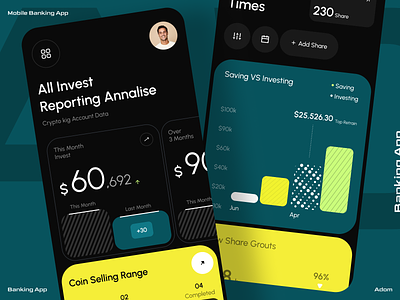 Mobile Banking App app app design app ui bank app bank app design banking app design finance app graph mobile banking ui ux