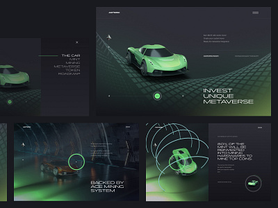 Asterik 3d car clean design nft simple ui ux web web design web3