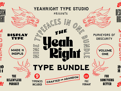 The Yeah right Type Bundle Vol 1 bundle bundle font collection collection font deal display display font display serif display type font pair font pairing the yeahright type bundle vol 1 typeface design typeface font