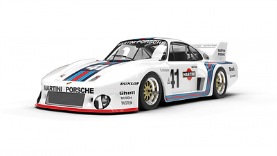Porsche 935-77 1977 Martini Racing 3D Model 3d design illustration