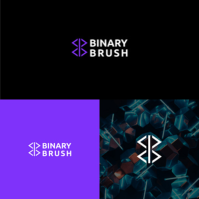 Binary Brush art binary brand design branding logo logo design symbol vector