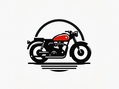 Timeless Charm: Crafting a Minimal Vintage Motorcycle Logo branding graphic design logo motorcycle logo design vintage motorcycle logo
