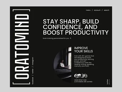 Brain Training App animation branding dashboard design education graphic design homepage landing motion graphics online platform skill training typography ui ux vector web