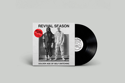 REVIVAL SEASON — GOLDEN AGE OF SELF SNITCHING album branding design drawing graphic design helvetica layout lp music type