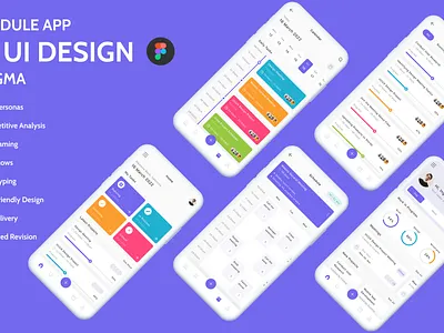 Schedule App UX UI Design in Figma app design in figma app ux ui design figma app design modern app design schedule app ux ui design ui ux ux ui