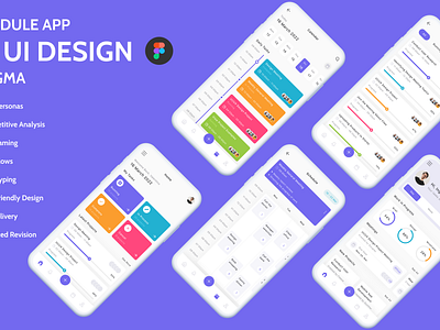 Schedule App UX UI Design in Figma app design in figma app ux ui design figma app design modern app design schedule app ux ui design ui ux ux ui