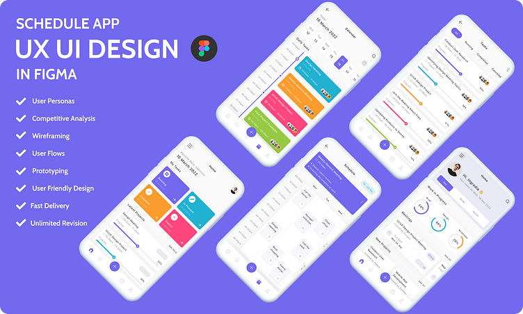 Schedule App UX UI Design in Figma by Shahid Karim on Dribbble