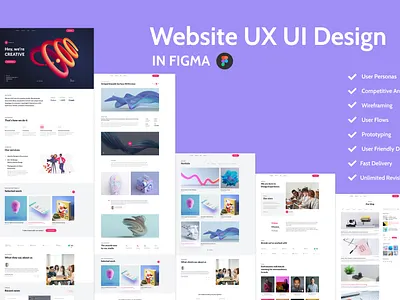 Creative Studio Website UX UI design in Figma app ux ui design figma app design ui ui design ux ux design ux ui ux ui design web design website ux ui design
