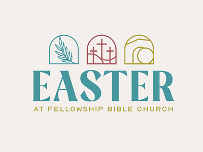 Easter at Fellowship Bible Church church design church easter easter easter design graphic design illustration line art logo typography vector vector illustration