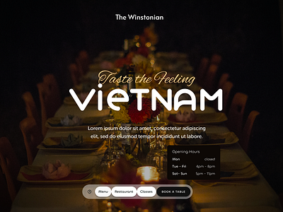 Restaurant The Wisntonian Webssite Design