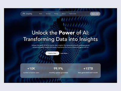AI data analysis company: Web design branding design ui ux web