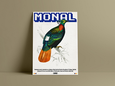 Triptych Poster Design l Monal artwork birds branding design film film poster graphic design illustration monal movie movie poster museum photoshop poster poster design poster illustration print public domain science typography