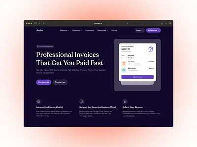 Invoice Landing Page creative design landing page ui ux web design