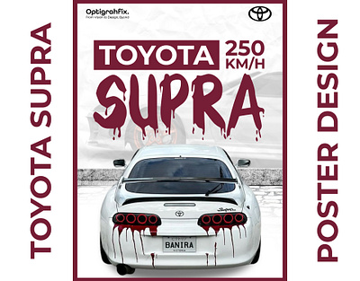 Toyota 【﻿ＳＵＰＲＡ】 Poster design | Optigrahfix brand identity branding car poster post poster poster design toyota toyota supra