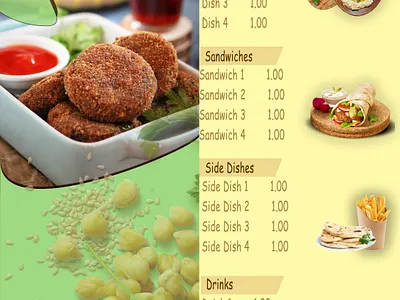 Arabic Food Menu graphic design psd