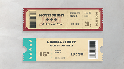 Ticket Design american branding design infographic movie old retro ticket vintage