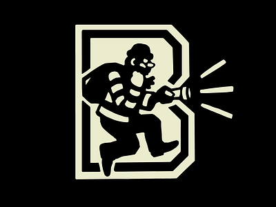 B is for Burglar b branding burglar character hand drawn icon illustration lettering logo mascot thief