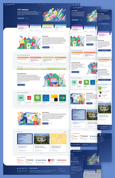 Open data portal of the Moscow Government design landing ui ux web website