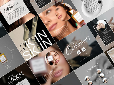 Skincare Instagram templates Canva aesthetic templates beauty template canva canva template esthetician esthetician social media esthetician template instagram canva template instagram post instagram stories skincare quotes skincare template social media template