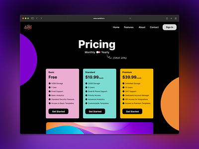 Pricing Page UI #DailyUI Day 30 app design design figma graphic design landing page uiux ux web design