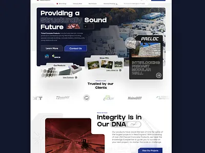 Modern Web Design for Industrial Concrete & Construction branding concrete construction design elementor figma futuristic graphic design modern ui ux web design website wordpress