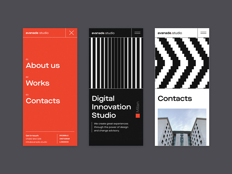 Avanade.Studio - Mobile Version branding design mobile ui ui design website website design