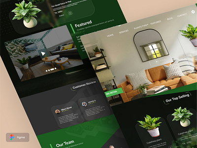 Landing Page Home Interior Design & Planet Desig: branding graphic design logo ui ui ux