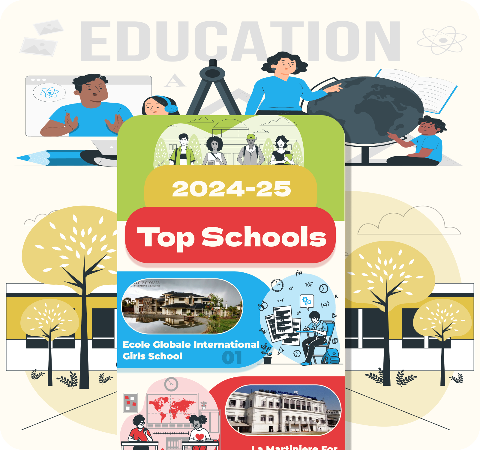 Top Schools Infographic illustration infographic school ui