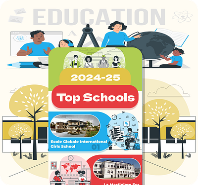 Top Schools Infographic illustration infographic school ui