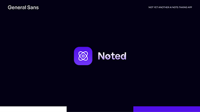 Brand Design for Noted - An AI-based Second Brain app branding logo product design saas ui ux web design